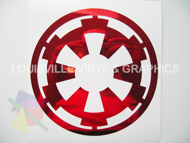 Red Chrome Star Wars Galactic Empire Vinyl Decal  